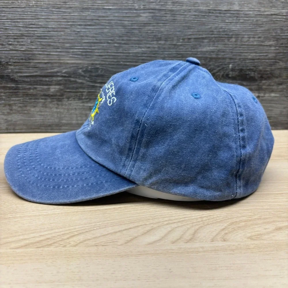 dkps Gorras Isla Mujeres Mexico Hat Blue Nautical Ship Wheel Strap Back Cap